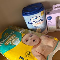 Baby bundle essentials(Aptamil, mam bottles, pampers) brand new