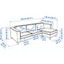 IKEA PARUP 3 seat Sofa with Chaise Longue Image 3