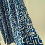 Wide Leg Blue Abstract Design Trousers Image 3