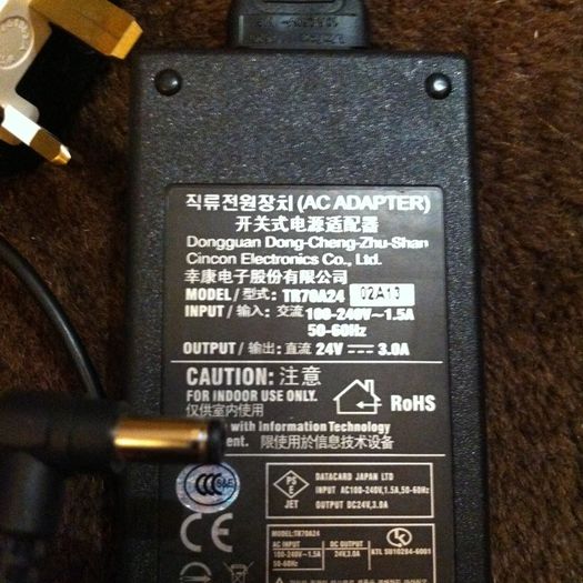 Laptop Charger Output DC24v ----- 3.0A