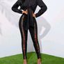 SHEIN SXY High Waist Grommet Lace Up Pants, size 10 Image 2
