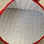 quilted cotton tea cosy featuring a playful ant and picnic food print Image 2