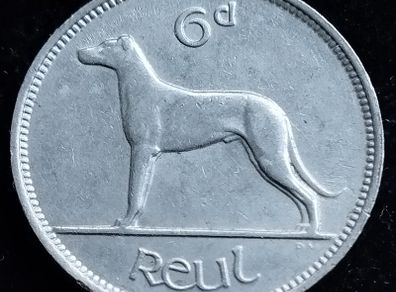 Ireland - 1940 - 6 Pence - Wolfhound - KM.13 - [2767]