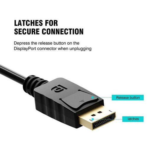 1.8M DisplayPort DP To HDMI Cable Adapter For Lenovo Dell HP Asus Laptop PC New - FHT10CAB