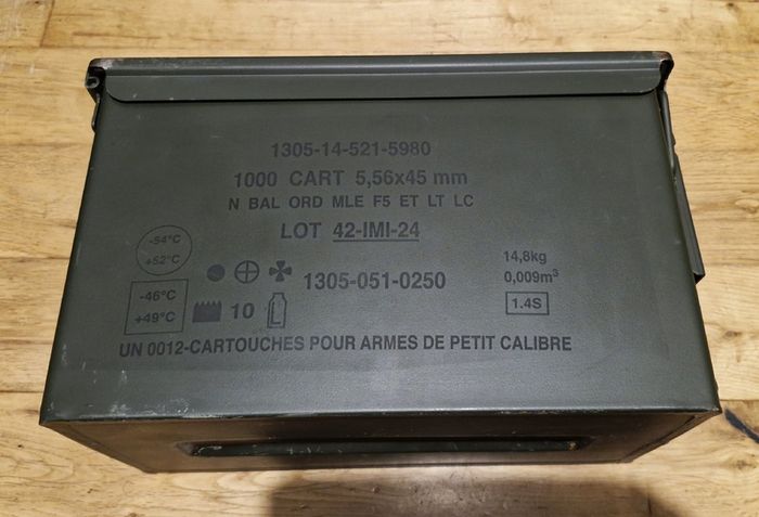 Military Metal Ammo Box / Can (Excellent storage)