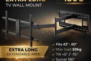 Tv Wall Mount Bracket Tilt Swivel Long Arm 43-80"