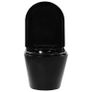 Wall Hung Toilet with Concealed Cistern Ceramic Black Image 8