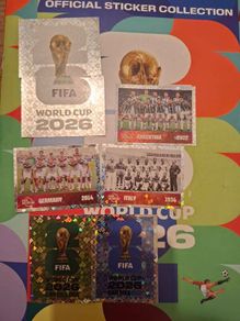 world cup stickers looking for my last 2 to fill book MAR 4 and CIV 7 the photos has a list of my swaps