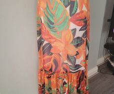 et vous tropical maxi skirt