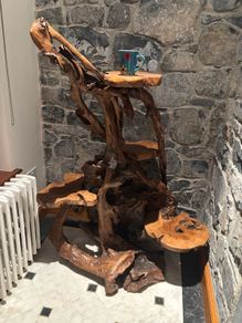 Teak Rootwood Plant Stand