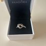 Pandora Womens Silver Crossover Sparkly Ring- Size 58 Brand New Image 5