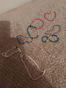 girl bracelets x 10