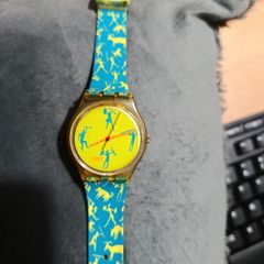 Vintage 1990 Swatch Watch African Can GK120 Retro