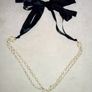 Pearl & Ribbon Vintage Style Necklace Image 3