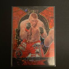 2023 Panini Select UFC Brock Lesnar Red Prizm /99 Trading Card
