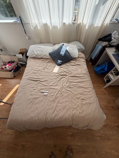 IKEA BRIMNES Bed Frame with Storage  Headboard  White King Size