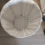 White Woven Waste Basket / Storage Basket Image 2