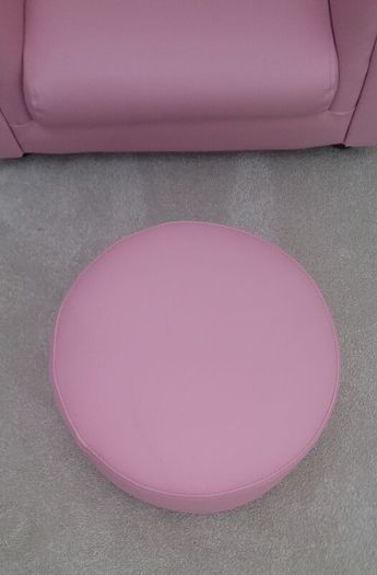 Toddler pink armchair and footstool