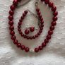 Pearl Necklace, Bracelet and Earrings Image 2