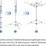 NEW SALE | Rotary Washing Line Foldable | 4 Arms 16M Large Drying Area | Free Standing Aluminium Camping Clothes Airer Image 6