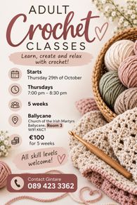 Crochet adult classes in Naas