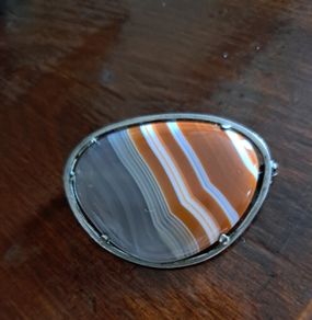 Agate brooch 925.Silver