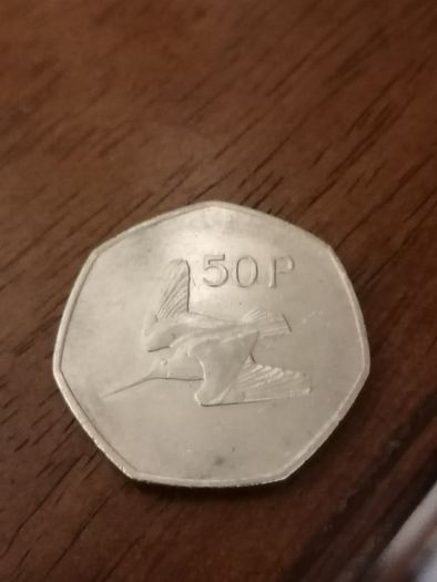 coins for sale 50p and 5p irish coins