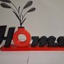 3D Printed "Home" Sign Home Decor with Vase Image 6