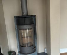 Wood burning soap stone stove
