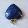 Lapis Lazuli Heart Pendant 925 Sterling Silver Blue Gemstone Cabochon Inset 25mm Image 2