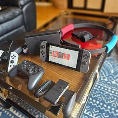 Nintendo Switch v1 (Pro Controller+Two set of Joycons+Ring Con) Excellent Condition