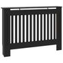 Radiator Cover Black 112x19x81.5 cm MDF Image 2