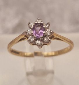 Stunning 9k  Gold O Size Hallmarked Ring