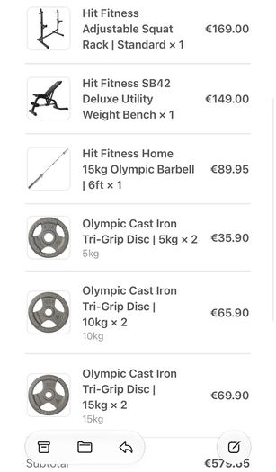 Weight Rack, Bench, Bar