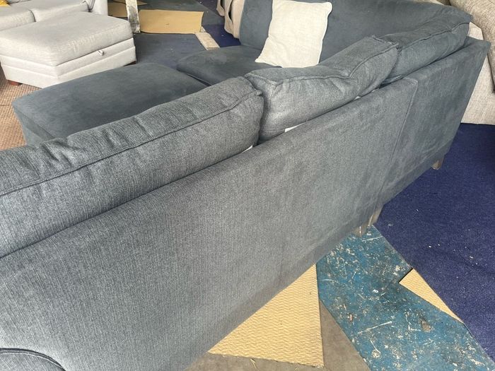 Blue corner sofa L shaped