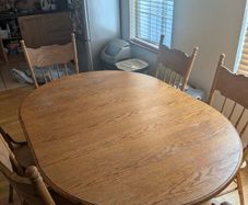 Solid Oak Dining Table and 6 Chairs