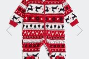 Babys Christmas fairisle sleepsuit bnwt