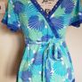 Size 10 Blue Turquiose and Green Top Image 2