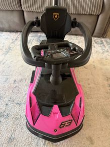 Lamborghini Car 2-in-1 Push-Along Ride On Pink