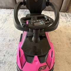 Lamborghini Car 2-in-1 Push-Along Ride On Pink
