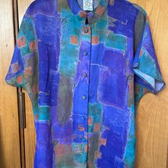 Vintage Ladies Short Sleeved Shirt/ Blouse