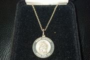 Silver necklace with Saint Anthony pendant