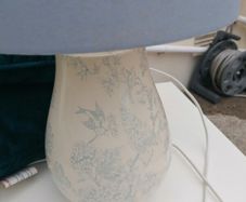 Lamp and cushions
