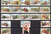 1988 Isle of Man Manx Railways and Tramways and Queen's Portrait Definitive Stamps Mint Never Hinged (MNH)