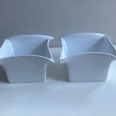 Pair of  white newbridge home 6 inch dishes price for both
