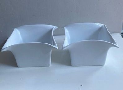 Pair of  white newbridge home dishes