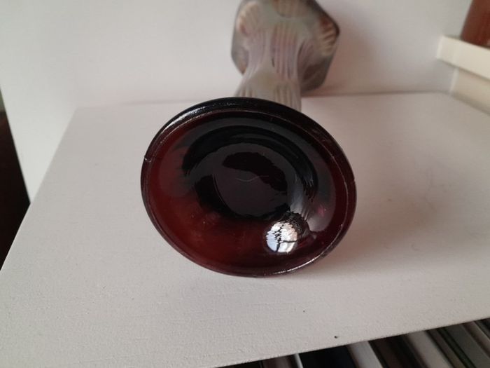 Vintage Fenton Carnival Ribbed Vase