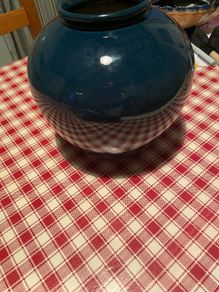 Chunky cobalt blue vase