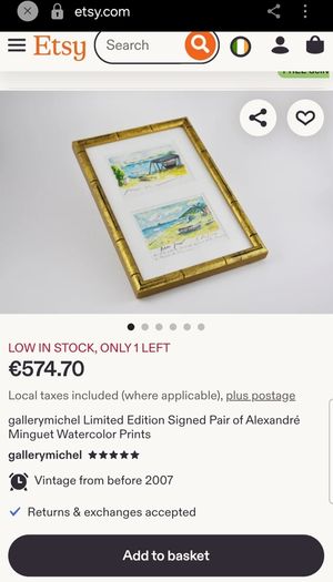 Fantastic Limited-Edition Hand-Signed Lithograph Print of a Caribbean Scene by the Renowned French Artist Alexandre Minguet (1937-1996), #737/1000