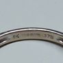 9ct White Gold Dublin Hallmarked Halo Ring Size 54 Image 8